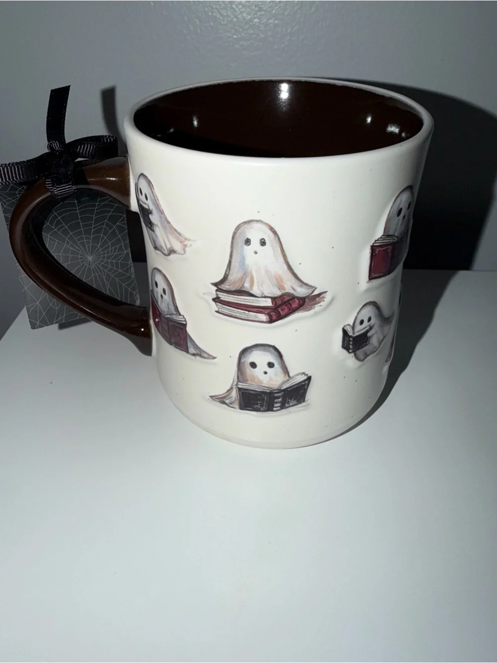 Halloween Ghost Reading Books Mug